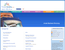Tablet Screenshot of business.visitaruba.com